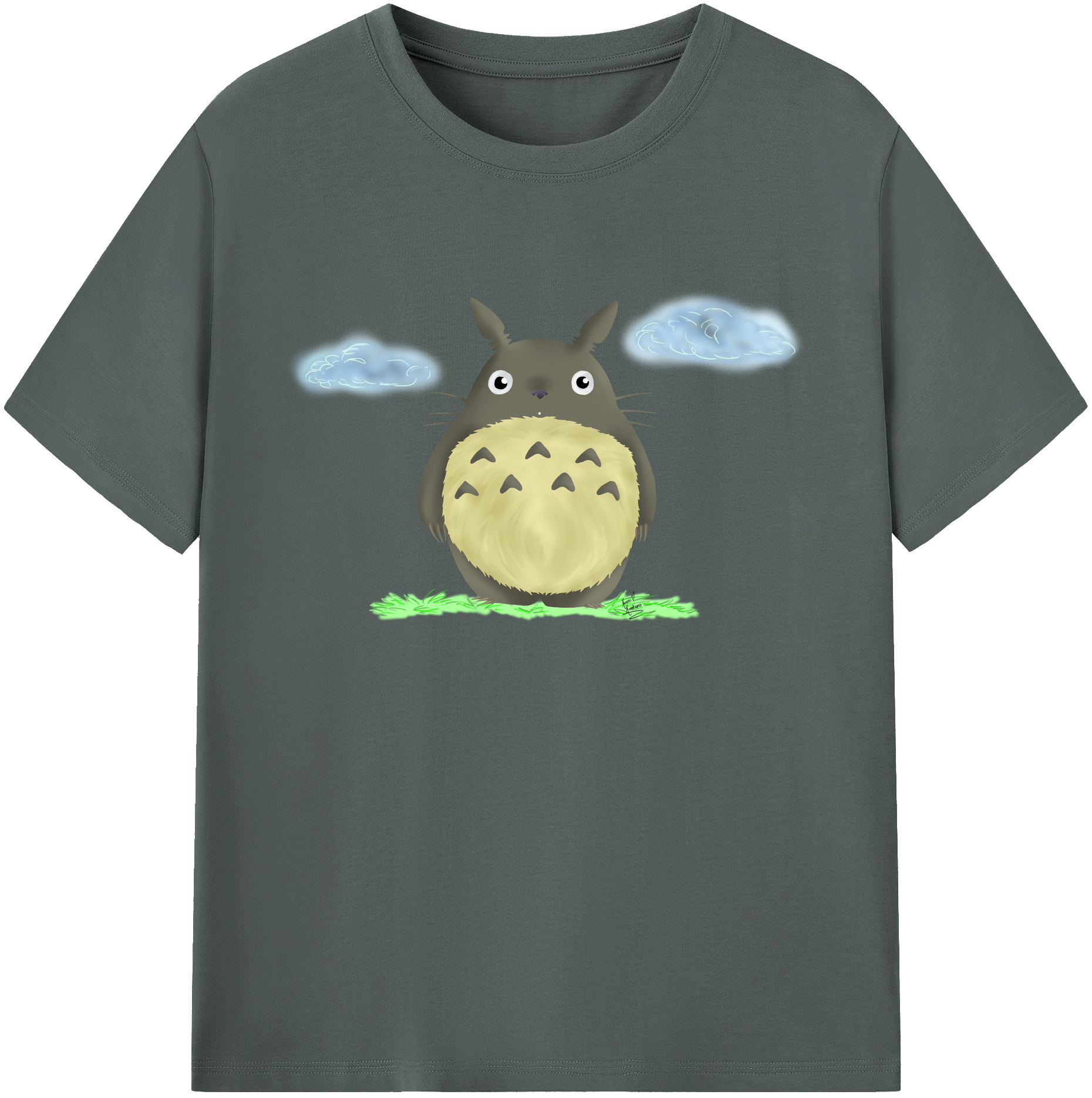 （画像用） となりのトトロ 草壁メイ 草壁サツキ My Neighbor Totoro Satsuki Kusakabe Mei Kusakabe 綿100％ メンズ半袖Tシャツ｜肌触りやわらか＆通気性